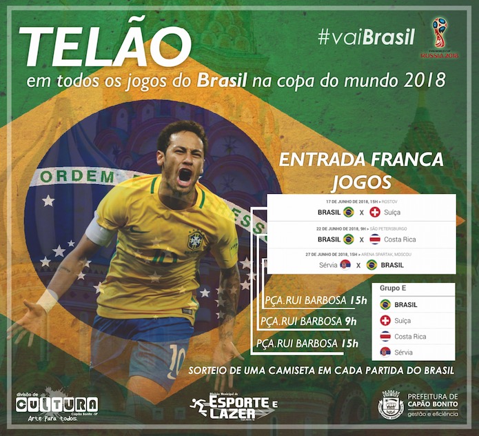 HORÁRIOS ESPECIAIS EM DIA DE JOGO DO DO BRASIL, EM BONFINÓPOLIS -  Prefeitura Bonfinópolis