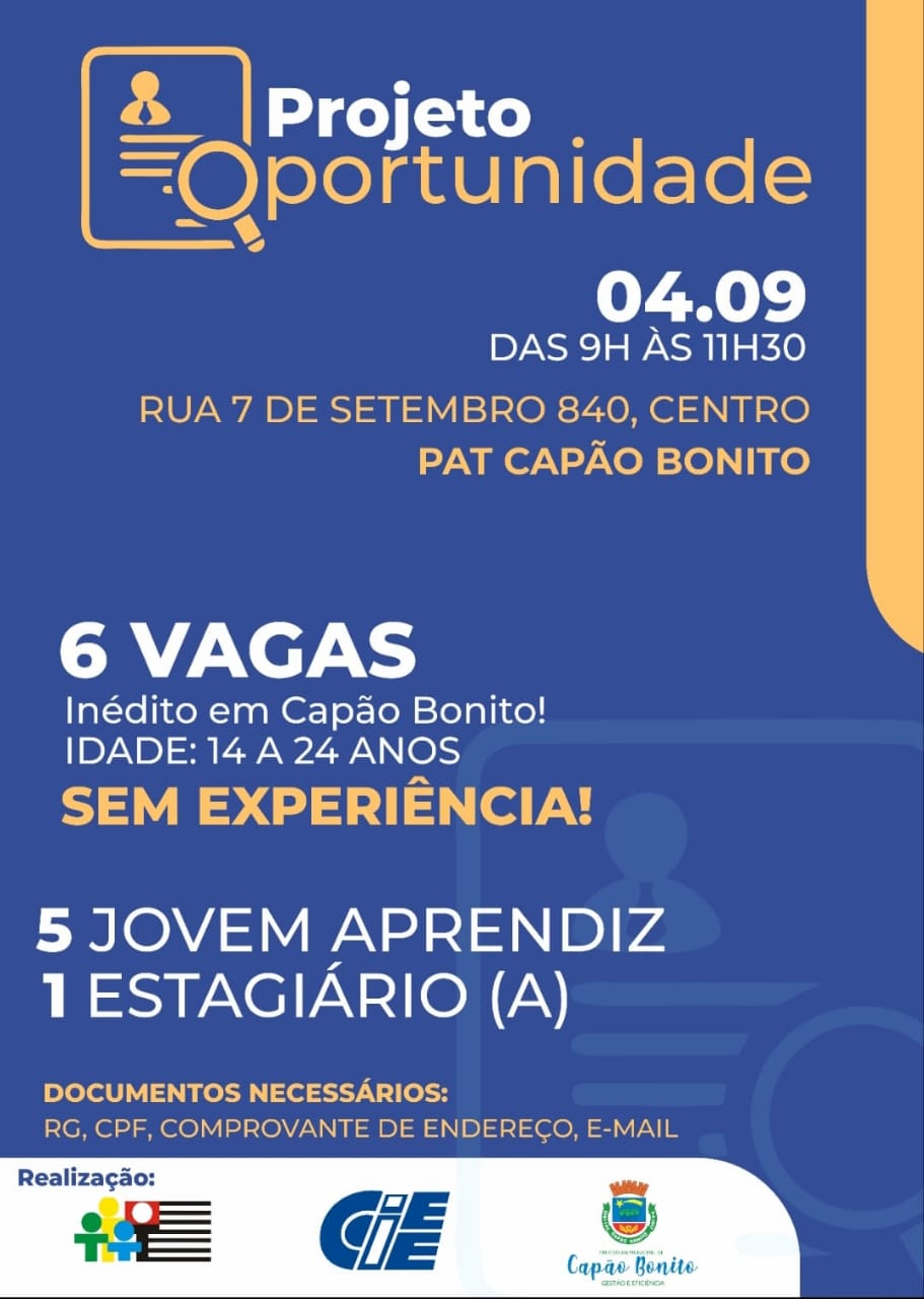 169 vagas de jovem aprendiz – Sorocaba, SP